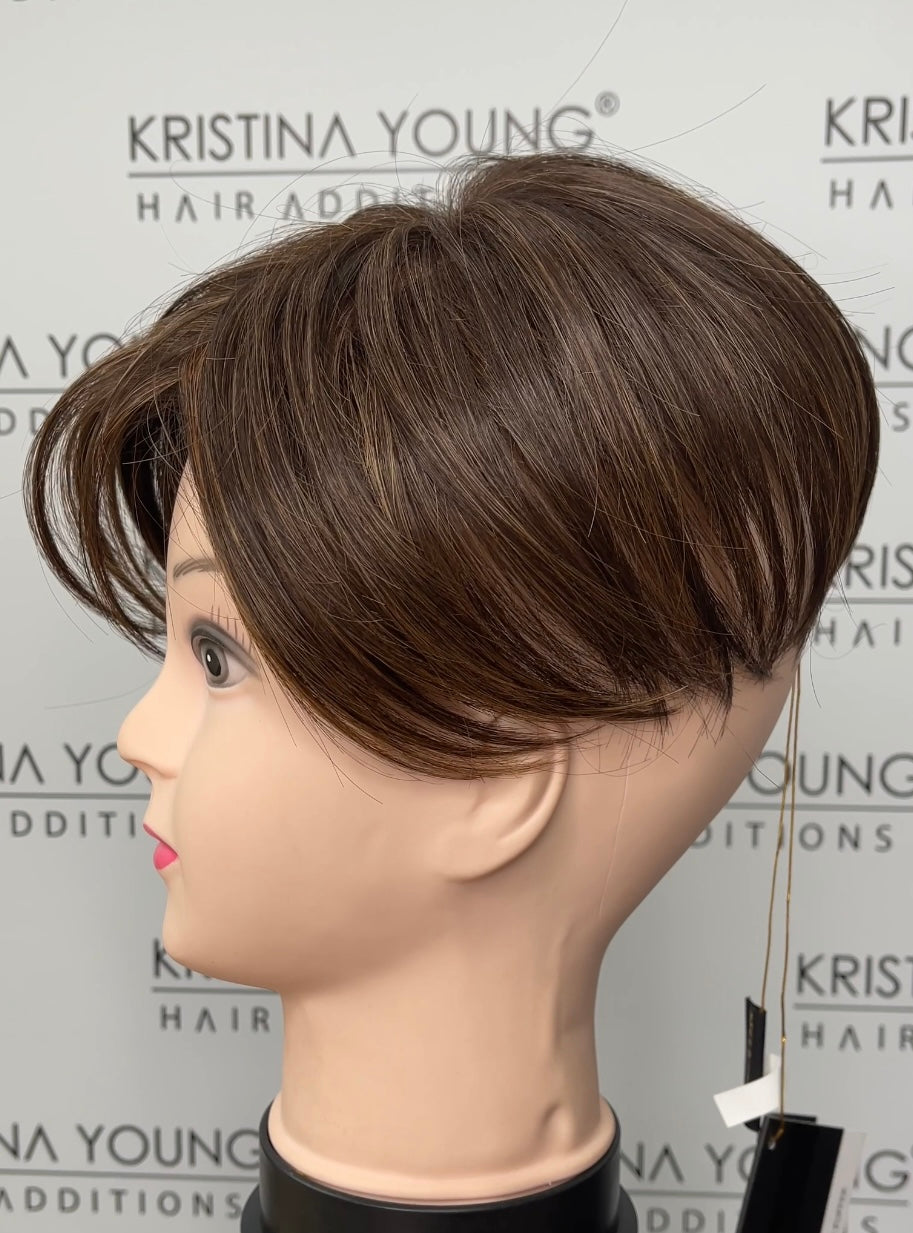 Lace Front Mono topper 6" - English Toffee - Belle Tress Cafe Collection *CLEARANCE*