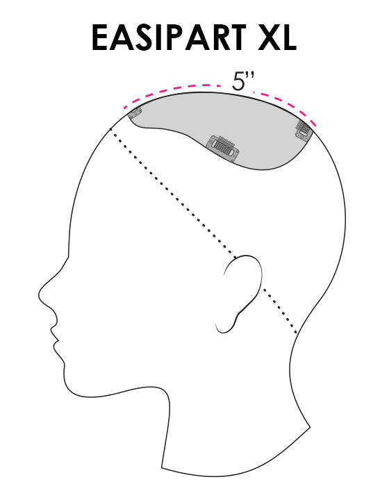 Jon Renau easipart xl topper size