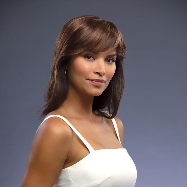 Amore Medium Top Piece synthetic hair topper Marble Brown