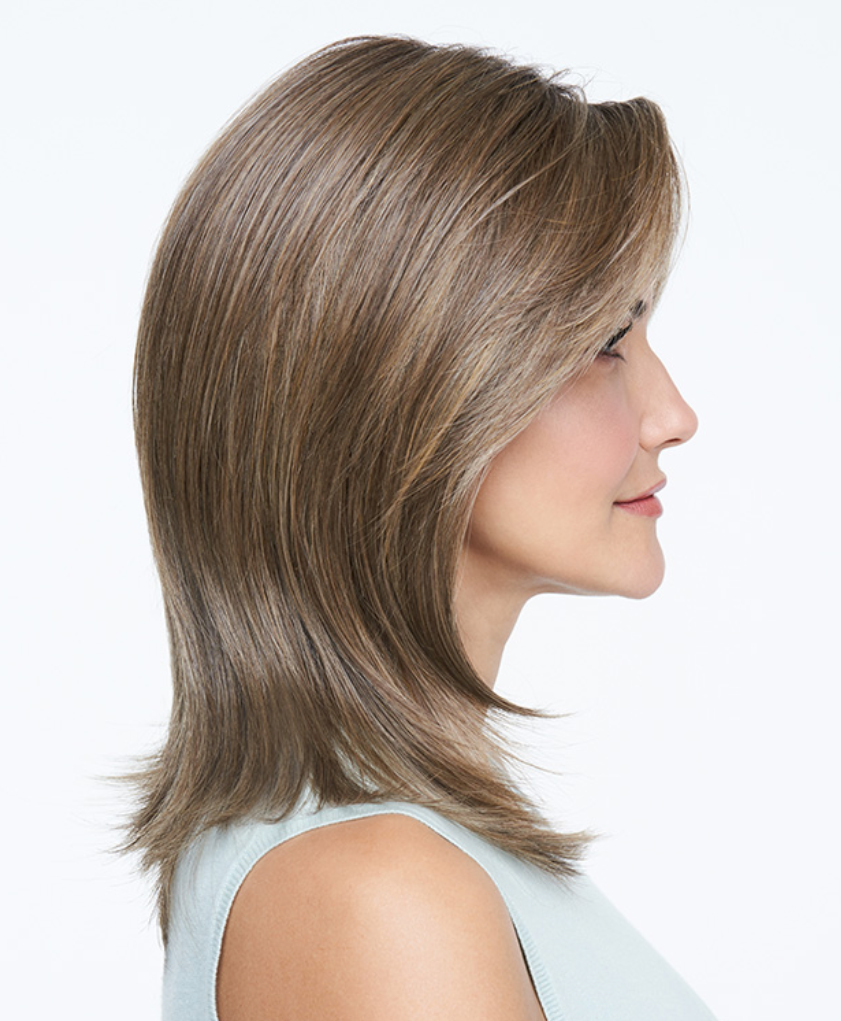 Raquel Welch Pretty Please synthetic wig RL10/22SS Shaded Iced Cappuccino